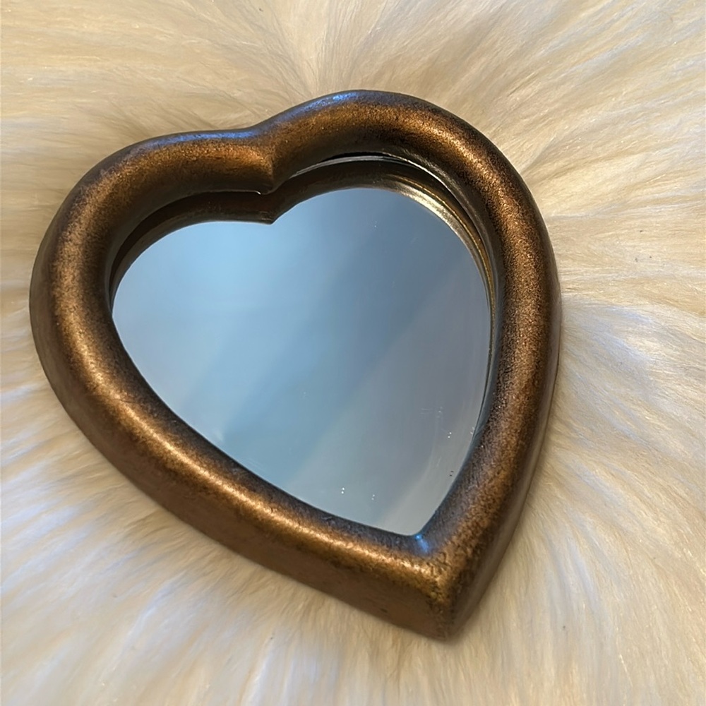 Vintage Florentine Gold Heart Wall Mirror